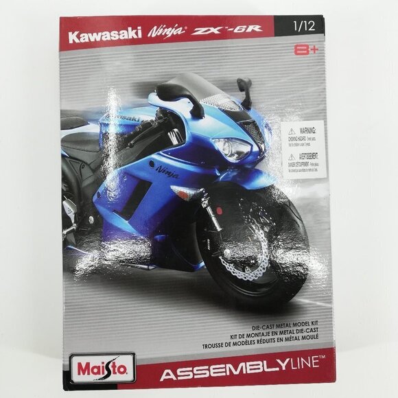 Maisto Assembly Line 1:12 KAWASAKI NINJA ZX-6R Metal Motorcycle Model Kit SEALED - Picture 1 of 7
